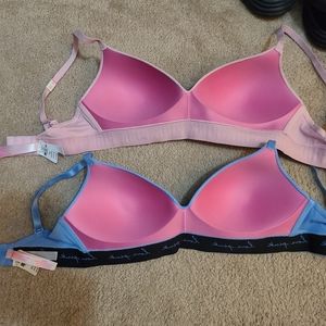 Pink Victoria's Secret bras